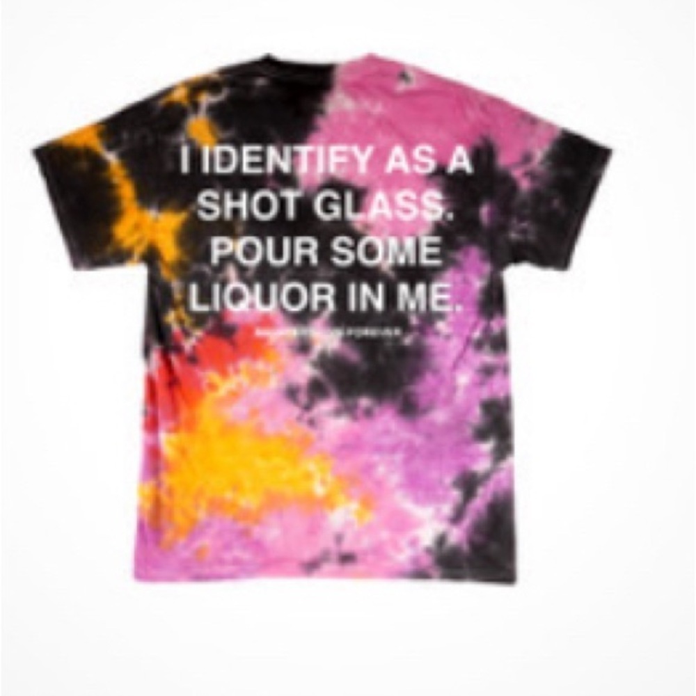 ALF I Identify as a Shotglass TieDye sz XL